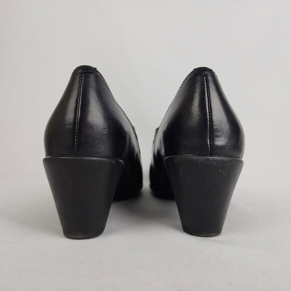 Easy Spirit Black Leather Heeled Shoes Size 7.5 - Picture 5 of 10